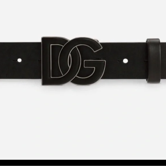 DOLCE&GABBANA Lux leather belt with DG logo sz 85 - Picture 9 of 10